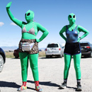 Photo: UFO Fans Stop Just Short Of Area 51