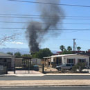 Photo: Military aircraft crashes in Nevada residential neighborhood near Air Force base